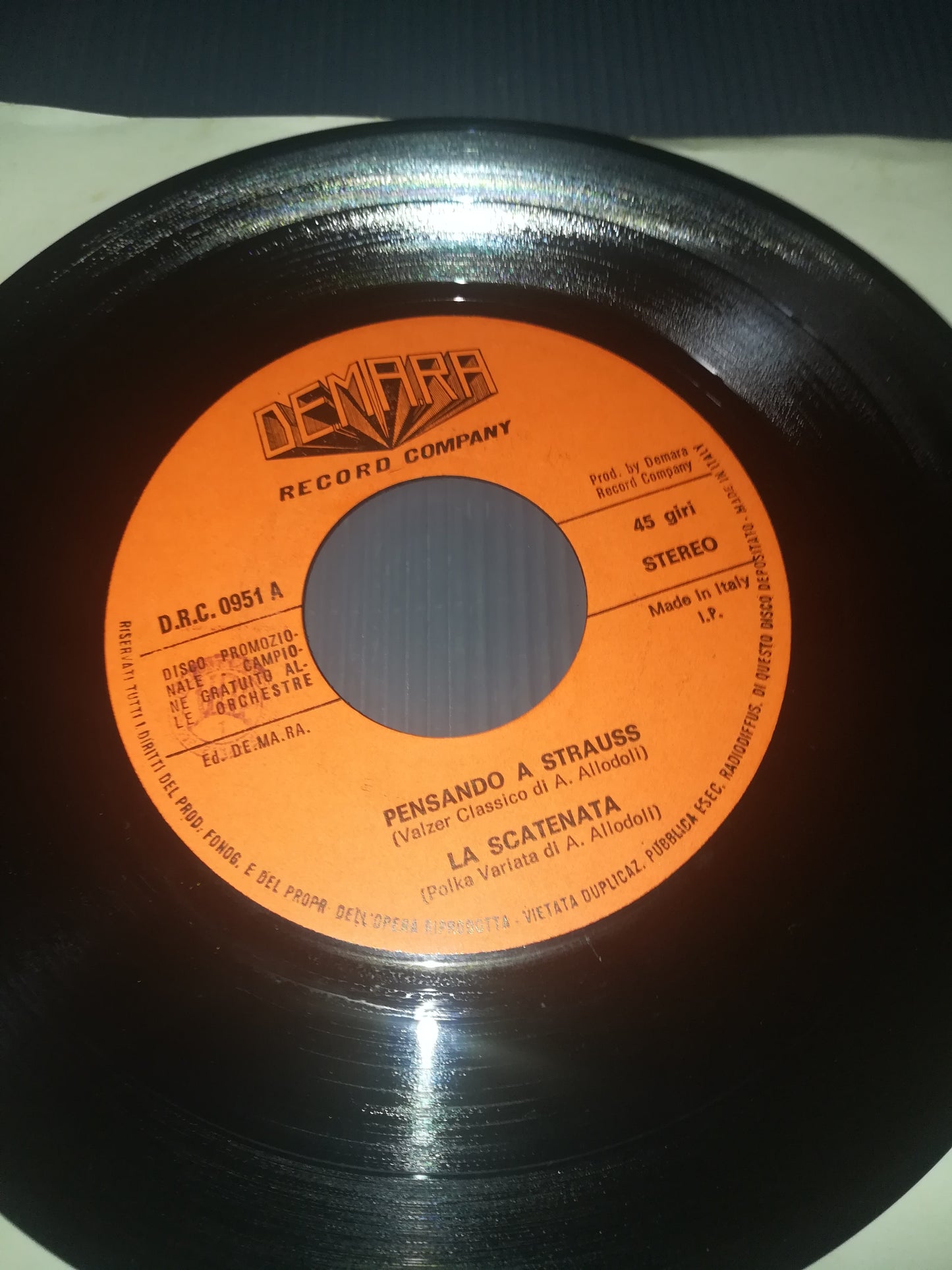 DEMARA Record Company 45 rpm Promotional Record code DRC 0951 A