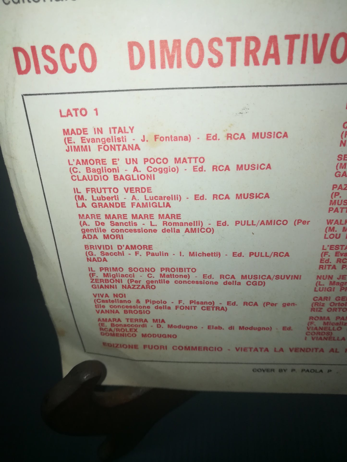 Disco Refrain n.52 33 Giri

Disco Dimostrativo Fuori Commercio