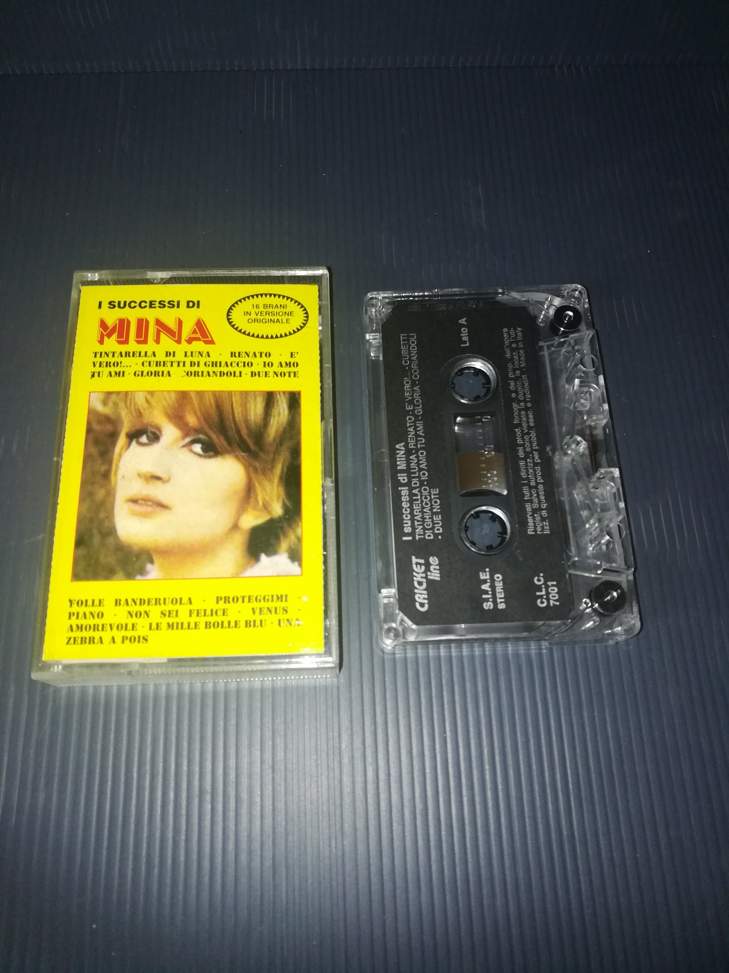 Mina's Successes" Musicassette
 
Published in 1991 by Cricket SIAE Stereo code CLC7001