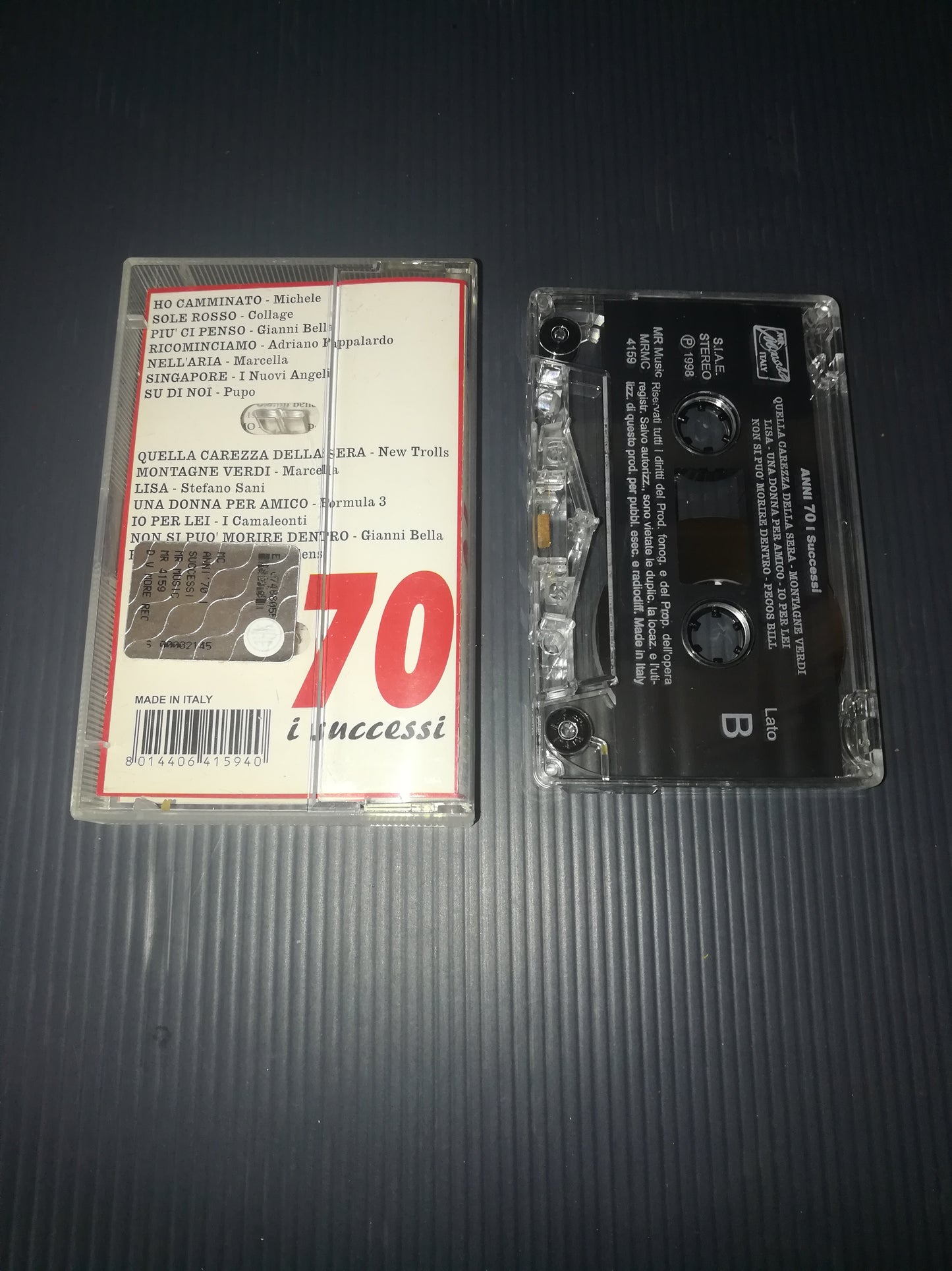 70's Hits" Various Singers Music Cassette