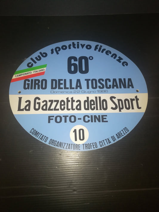 60 Tour of Tuscany Cycling Plate

 Sunday 22 June 1986 Italian Championship