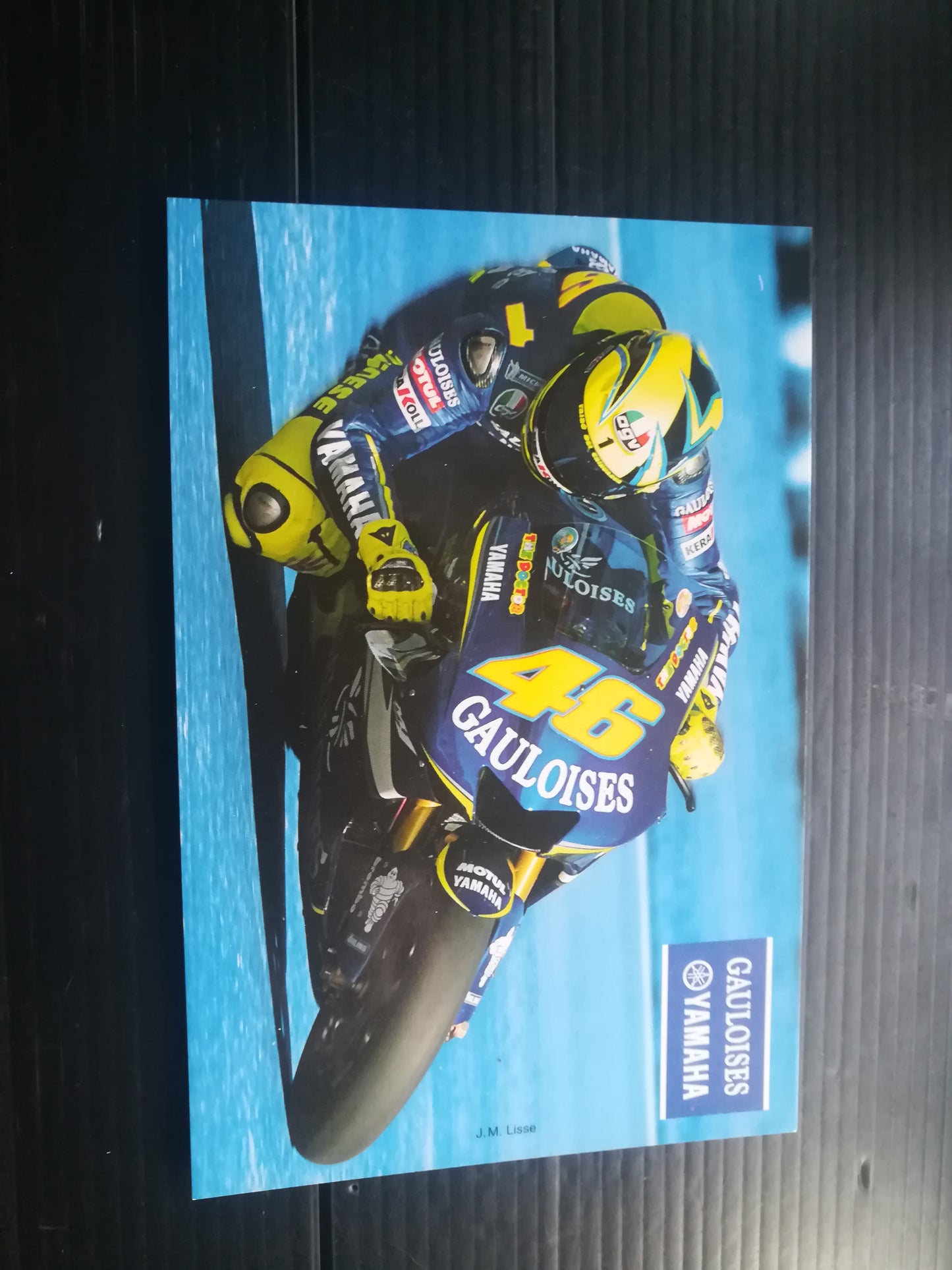 Postcard Valentino Rossi Yamaha Gauloises