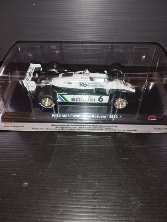 Williams FW08 Keke Rosberg 1982 model

 Scale 1:24

 Made in Bangladesh