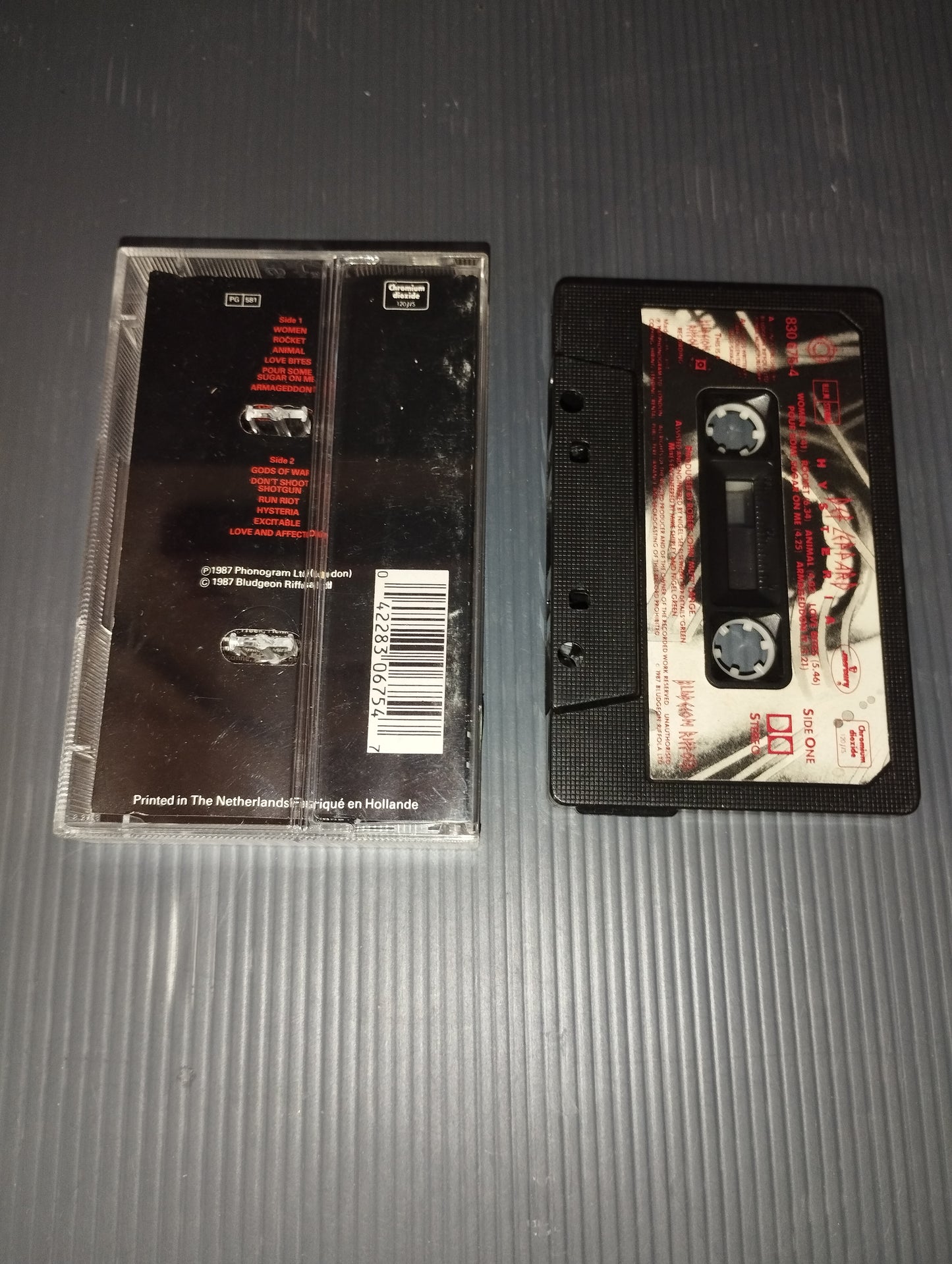 Hysteria" Def Leppard Music Cassette