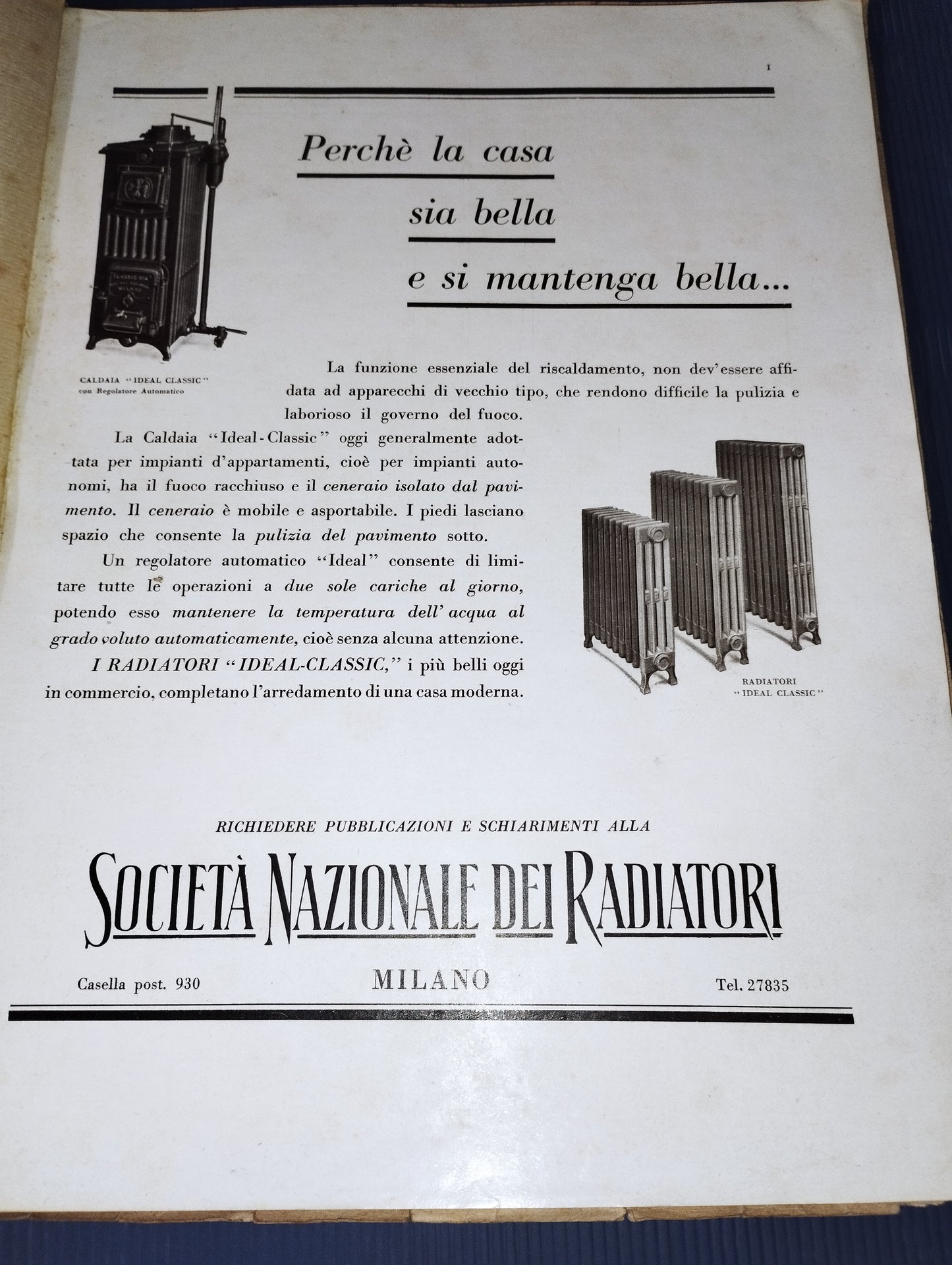 "La Casa Bella" magazine N.8 August 1929 Year VII