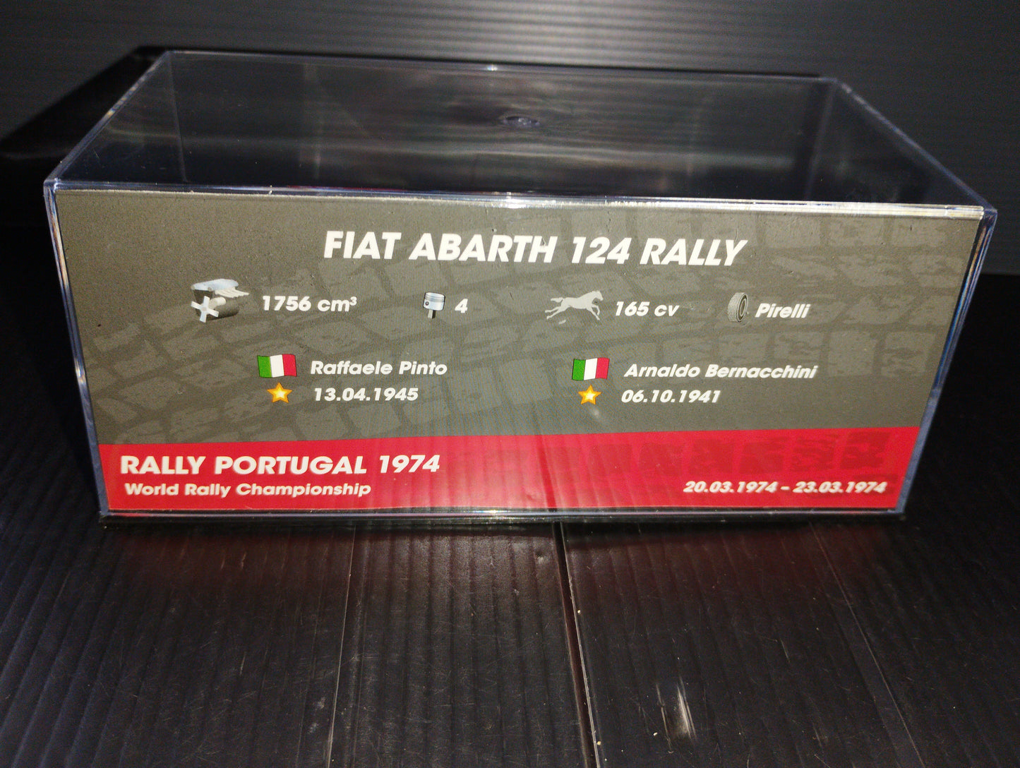 Fiat Abarth 124 Rally model

 Rally Portugal 1974
 1:43