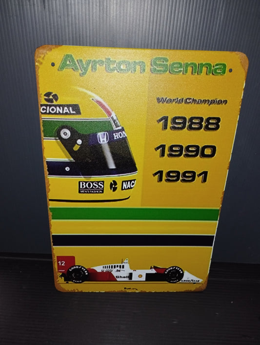 Targa Ayrton Senna World Champion

In metallo