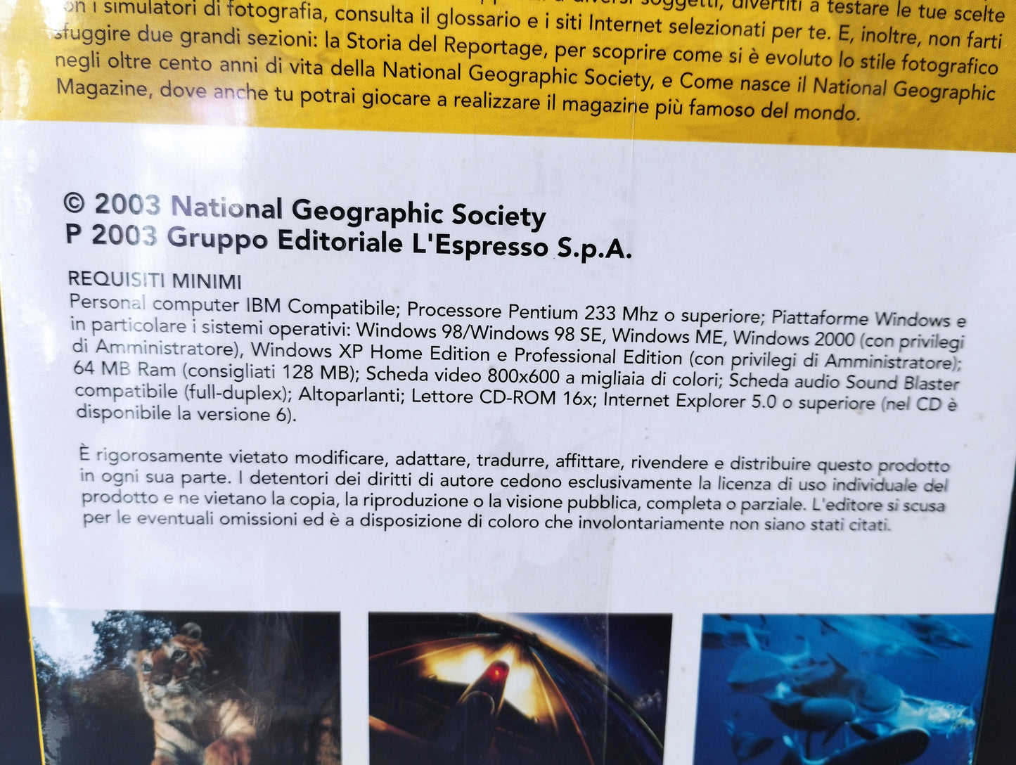 Corso Di Fotografia 6CD ROM

Edito nel 2003 da National Geographic/Gruppo Editoriale L'Espresso