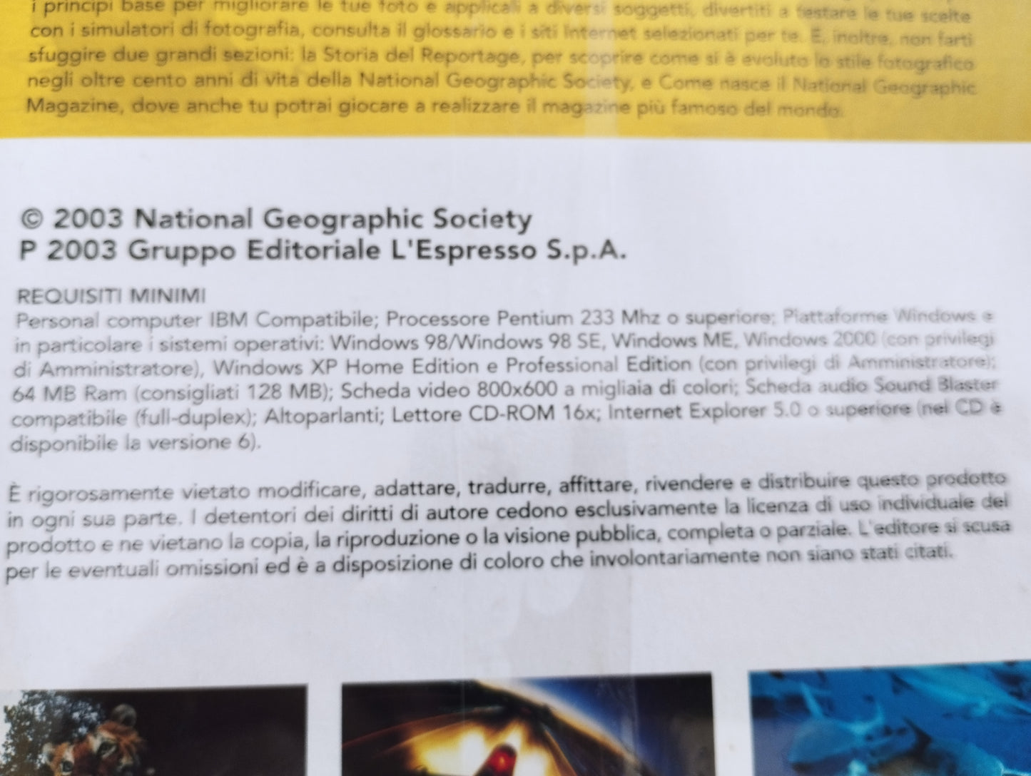 Corso Di Fotografia 6CD ROM

Edito nel 2003 da National Geographic/Gruppo Editoriale L'Espresso