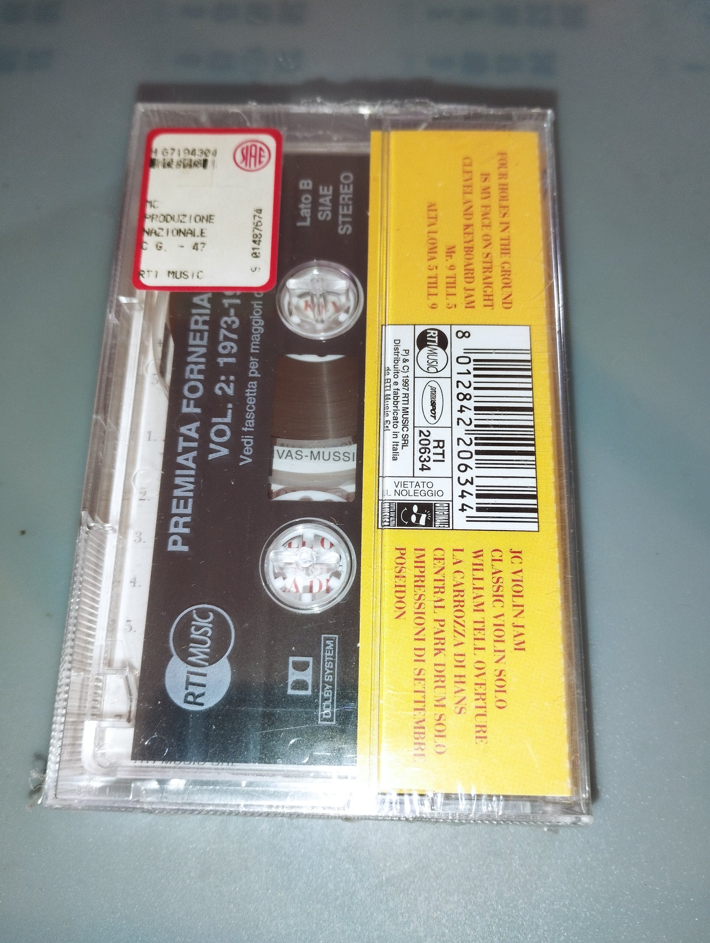 PFM 10 years live Vol.2" RTI Music Sealed Music Cassette