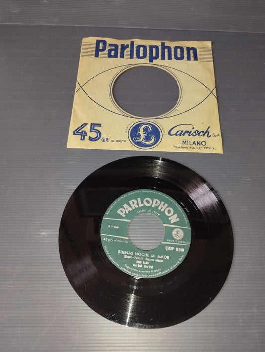 Mexico/Buenas Noche mi Amor" Dino Sarti 45 rpm

 Published in 1958 by Parlophon Cod.QMSE 16200