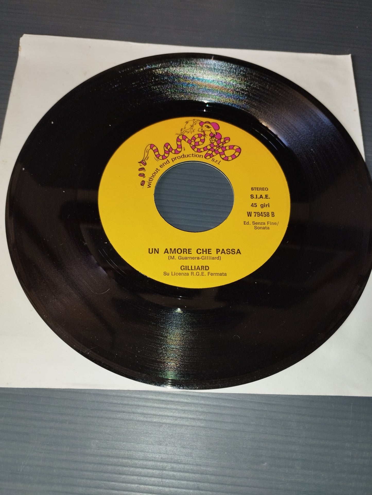 A Song of Peace/A Love .."Gilliard 45 rpm

 Published by WEP code W 79458
