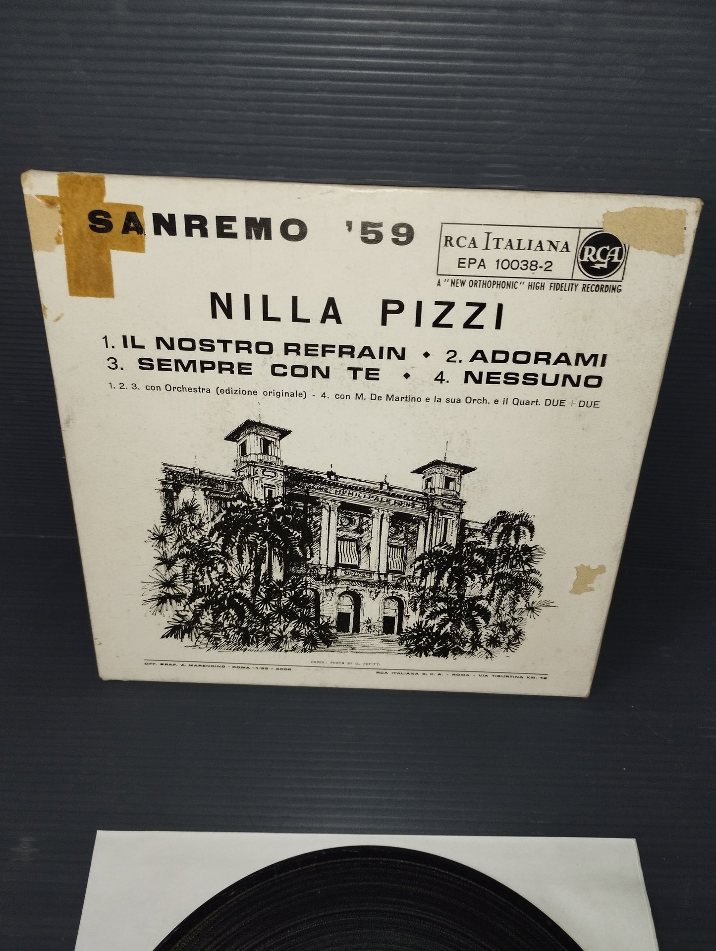 Sanremo '59" Nilla Pizzi Ep 45 Giri

Edito da RCA cod.EPA 10038-2