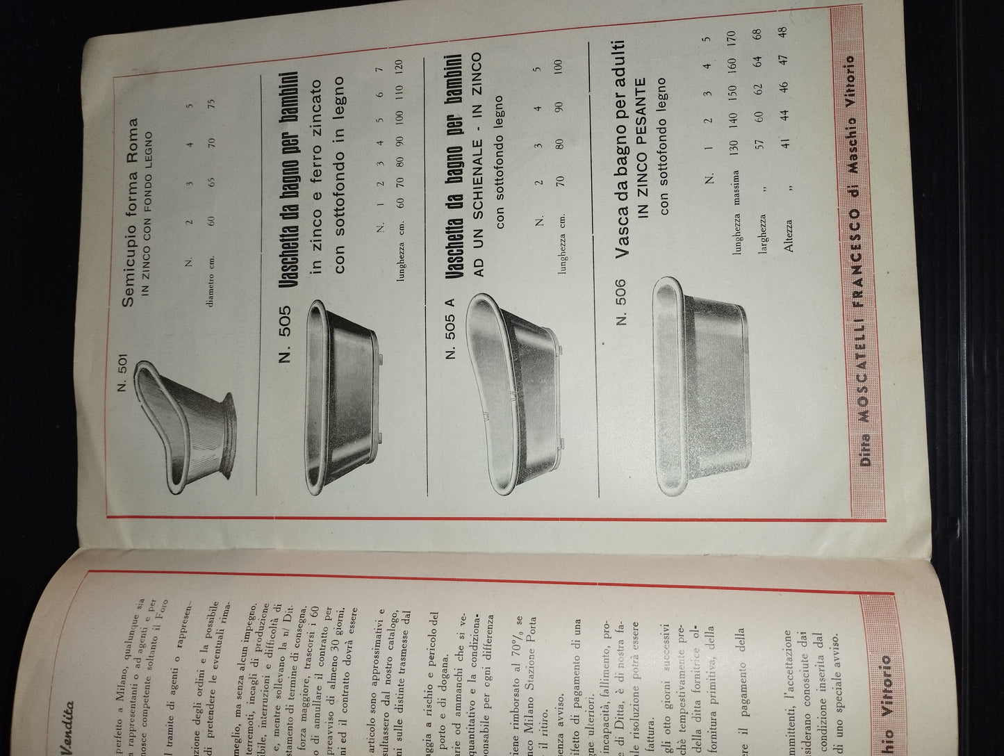 Ancient catalog of Moscatelli Francesco di Maschio Vittorio company

 Sheet metal processing