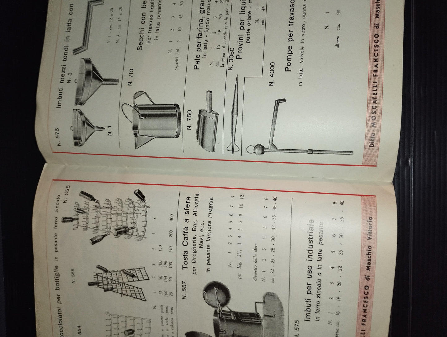 Ancient catalog of Moscatelli Francesco di Maschio Vittorio company

 Sheet metal processing