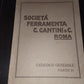 Antico Catalogo Generale Società Ferramenta C.Cantini &C. Roma