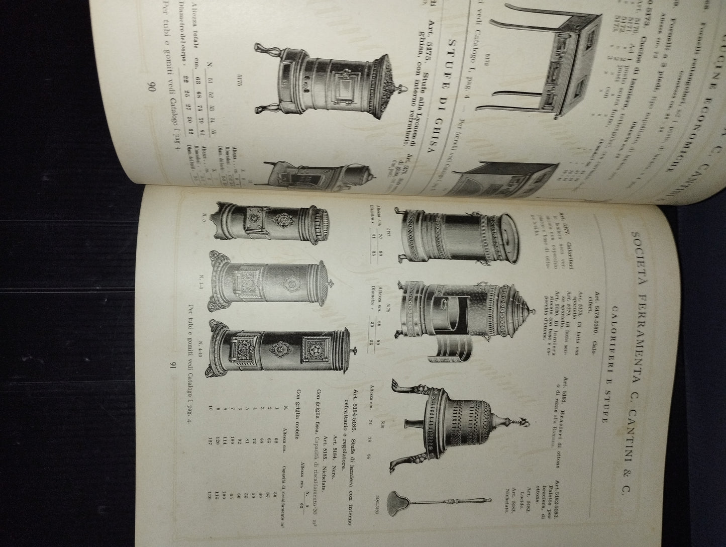 Ancient General Catalog of the C.Cantini &amp;C. Hardware Company. Rome