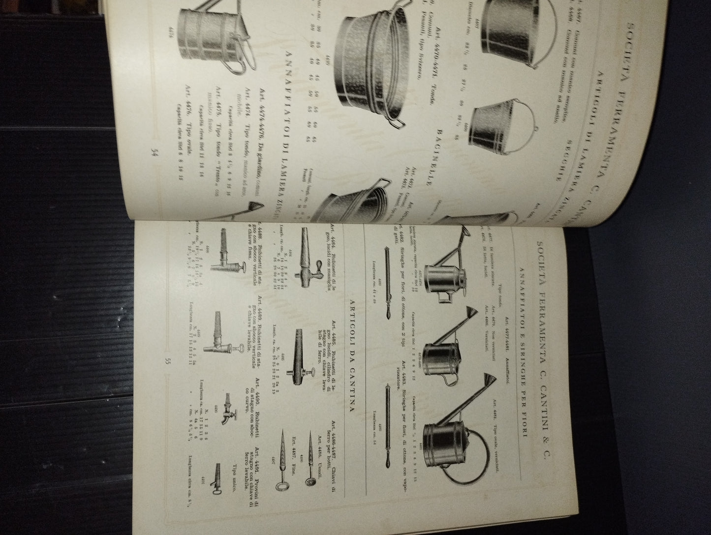 Ancient General Catalog of the C.Cantini &amp;C. Hardware Company. Rome