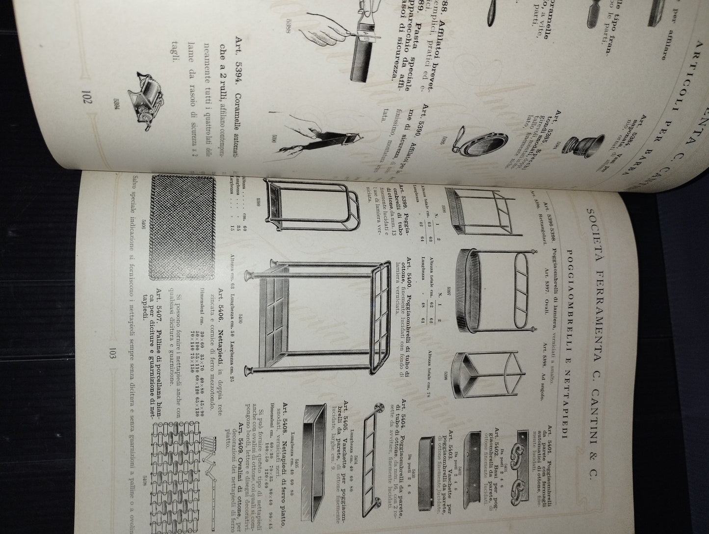 Ancient General Catalog of the C.Cantini &amp;C. Hardware Company. Rome