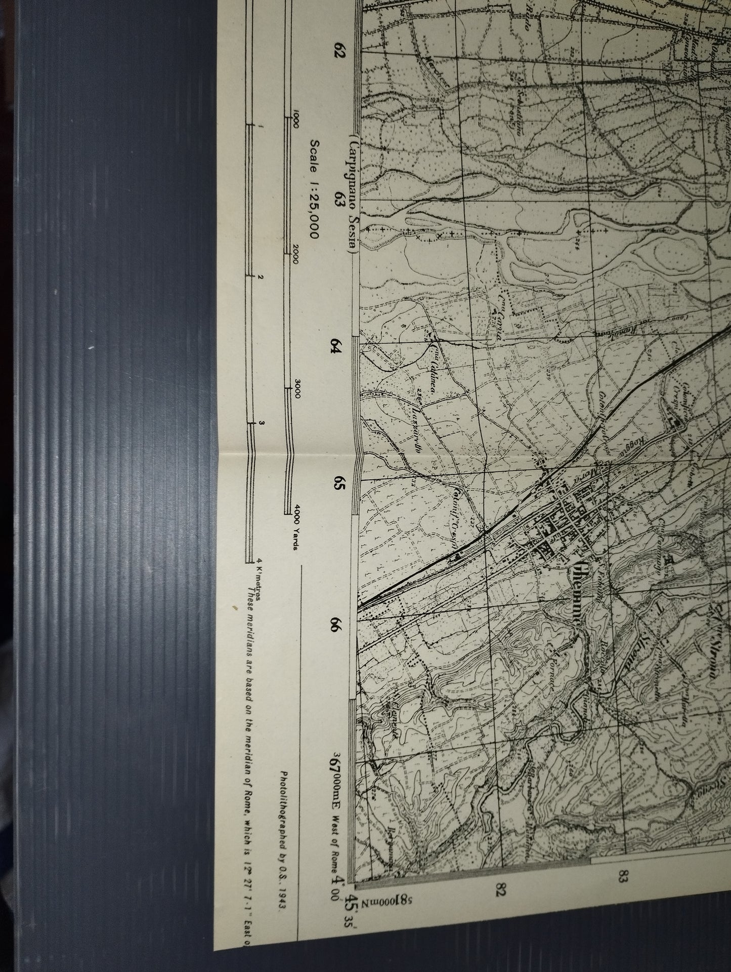 Ancient map on Gattinara paper sheet 43

 scale 1:25,000