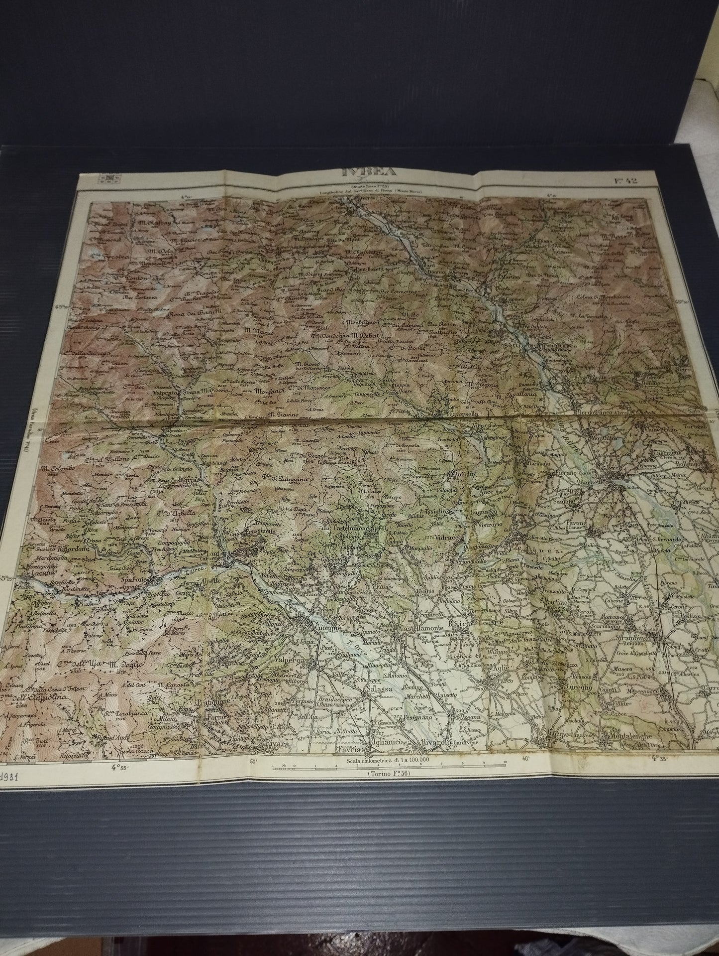 Ancient map on Ivrea paper sheet 42

 scale 1:100,000