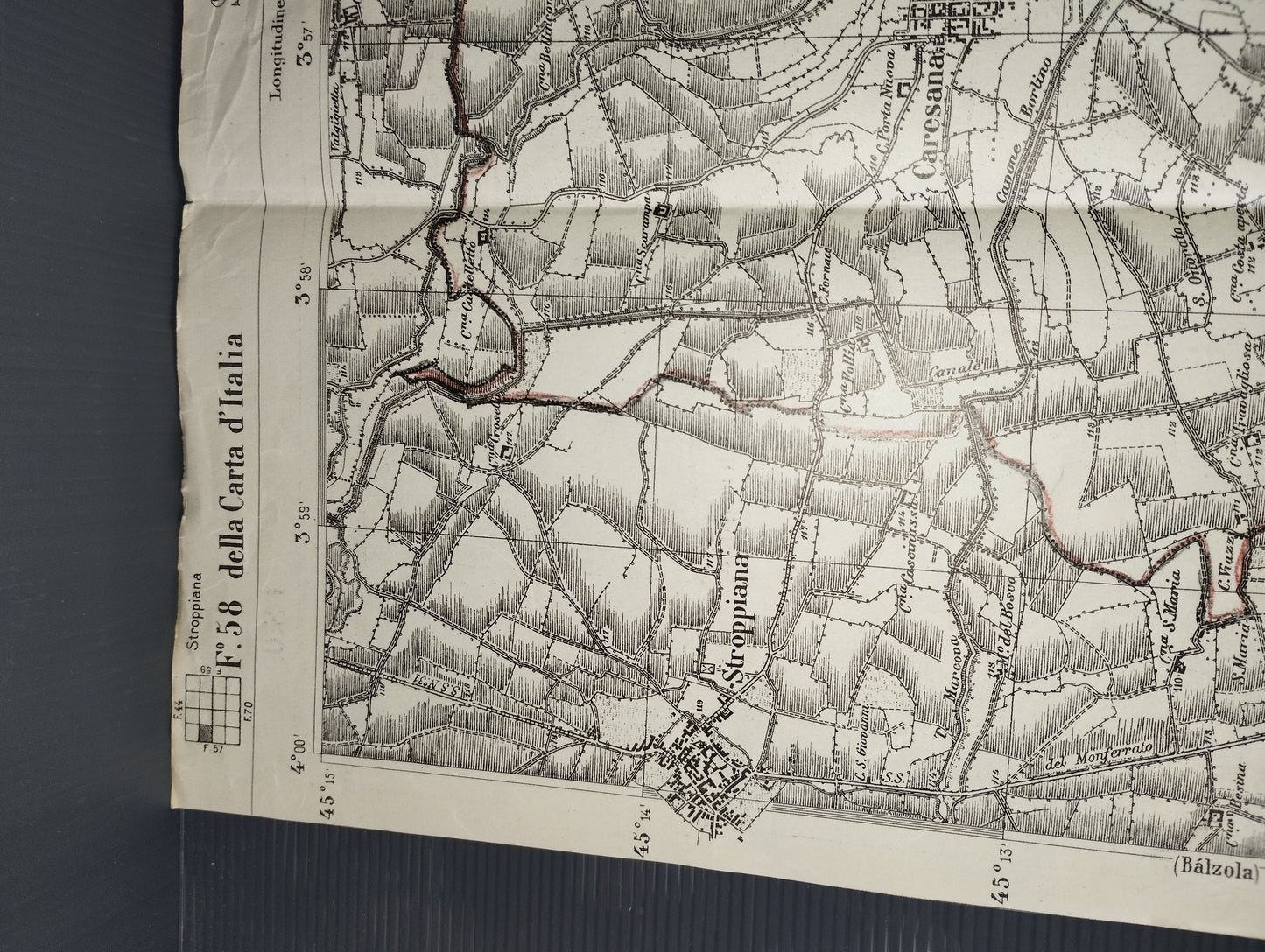 Ancient map on Stroppiana paper sheet 58

 scale 1:25,000