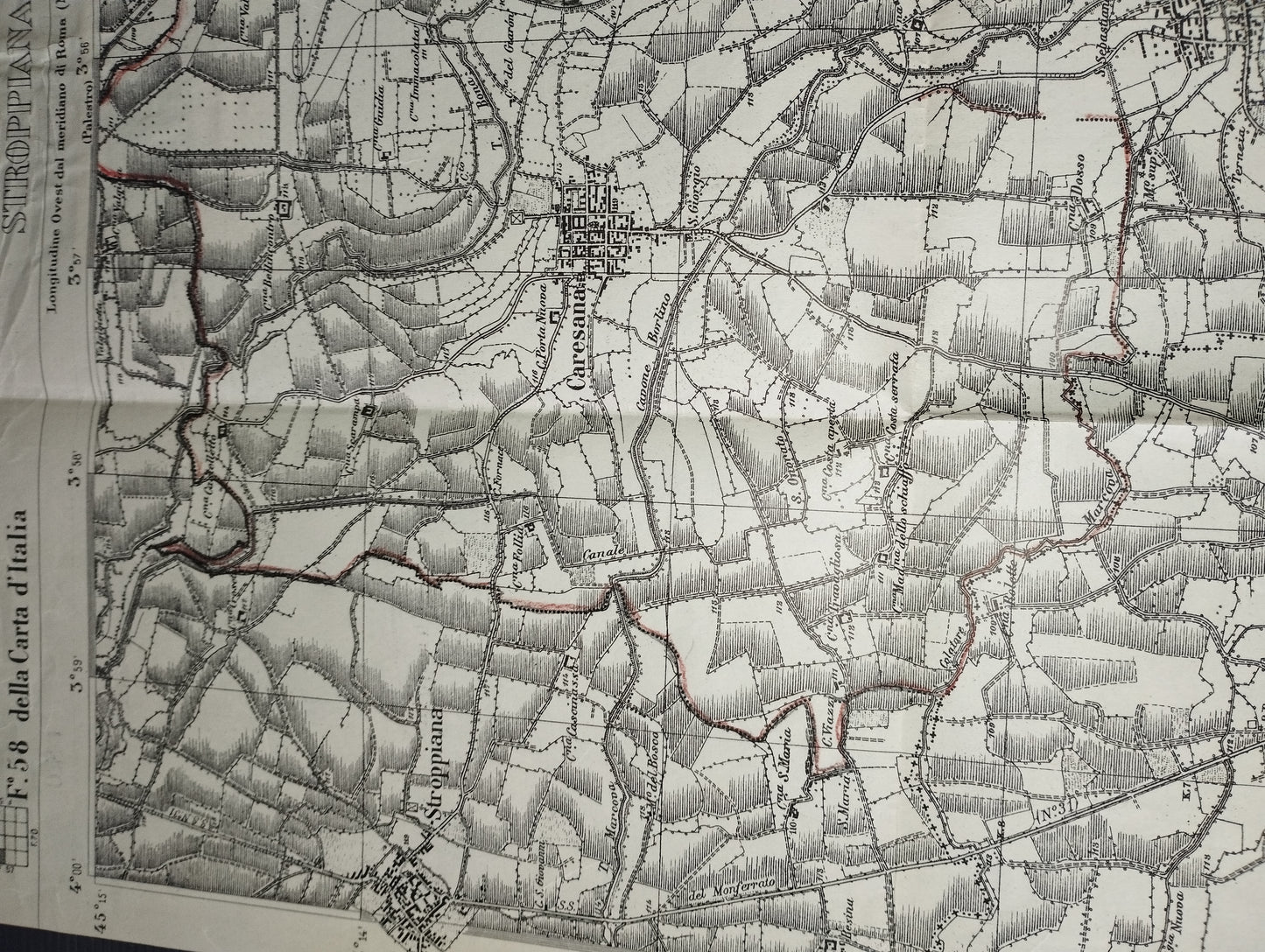 Ancient map on Stroppiana paper sheet 58

 scale 1:25,000