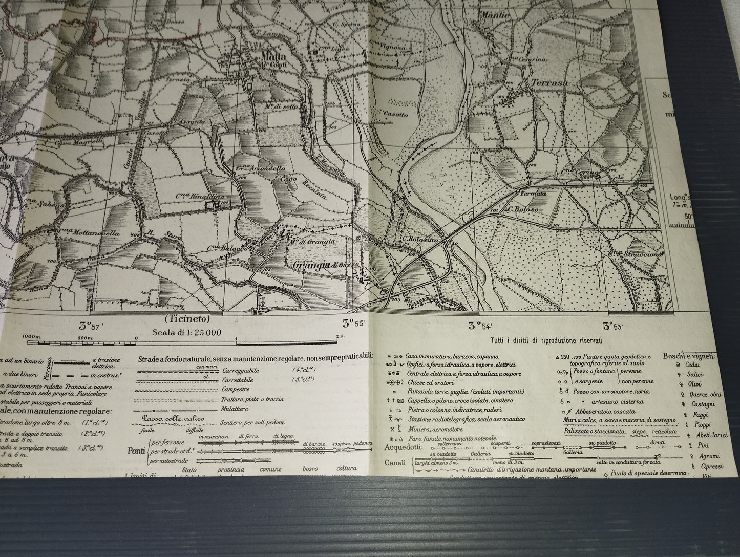 Ancient map on Stroppiana paper sheet 58

 scale 1:25,000