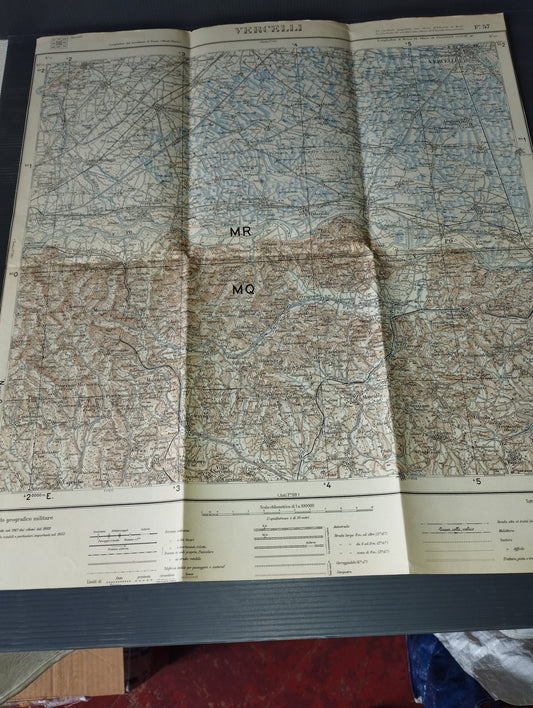 Ancient paper map of Vercelli sheet 57

 scale 1:100,000