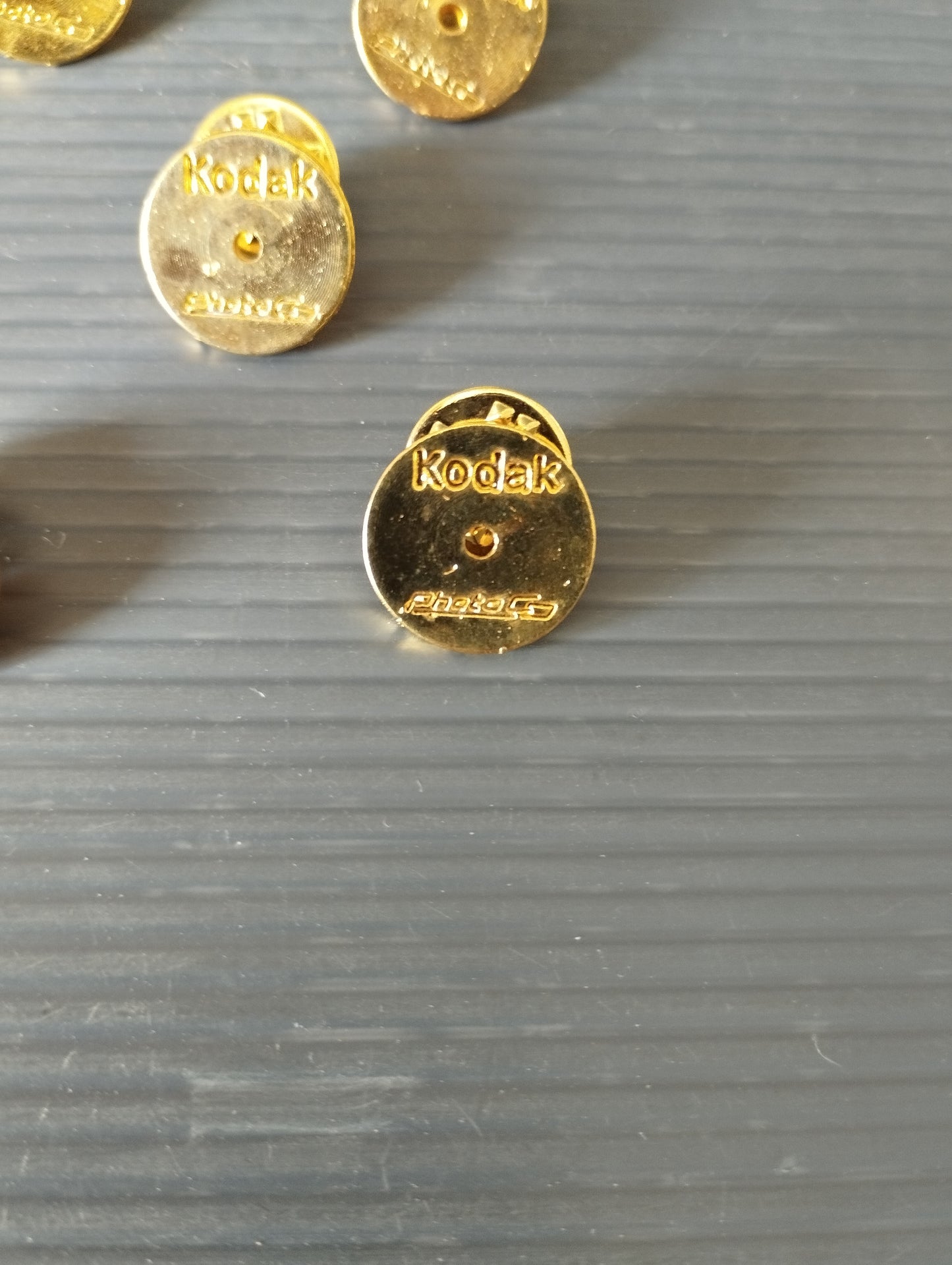 Lot of 5 Vintage Golden Metal Kodak Pins