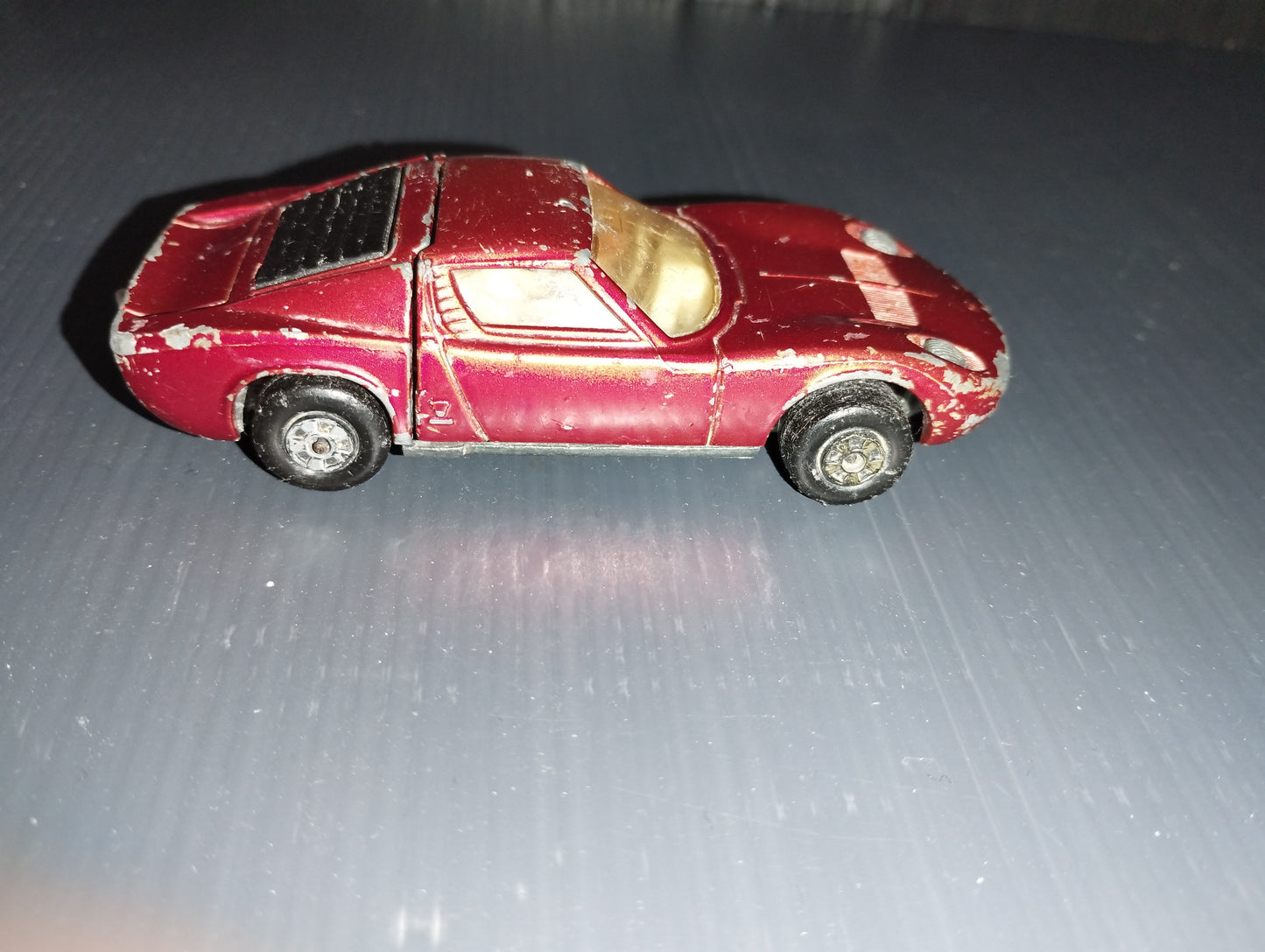 Lamborghini Miura model

 Produced in 1970 by Matchbox Cod.K-24