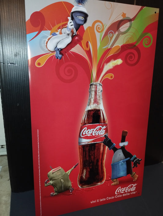 Coca Cola Plaque In Original Tin