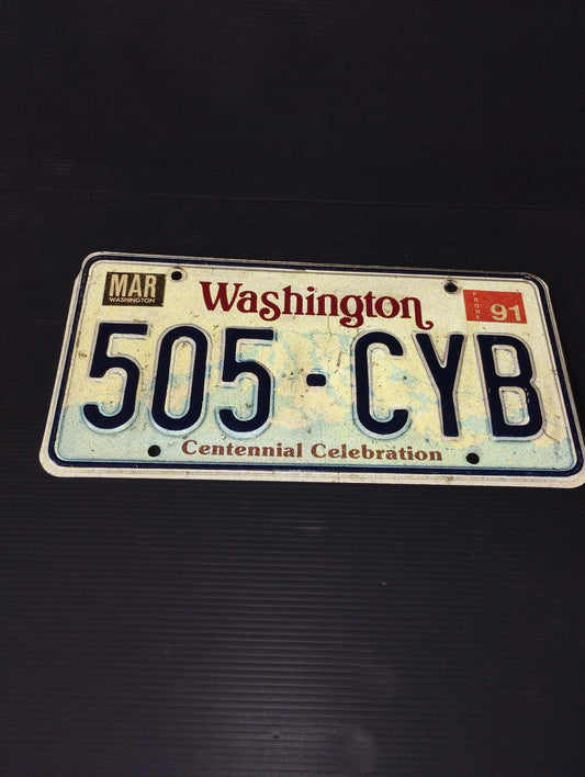 Original Washington Centennial Celebration USA vehicle license plate