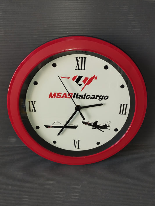 MSAS Italcargo Advertising Wall Clock