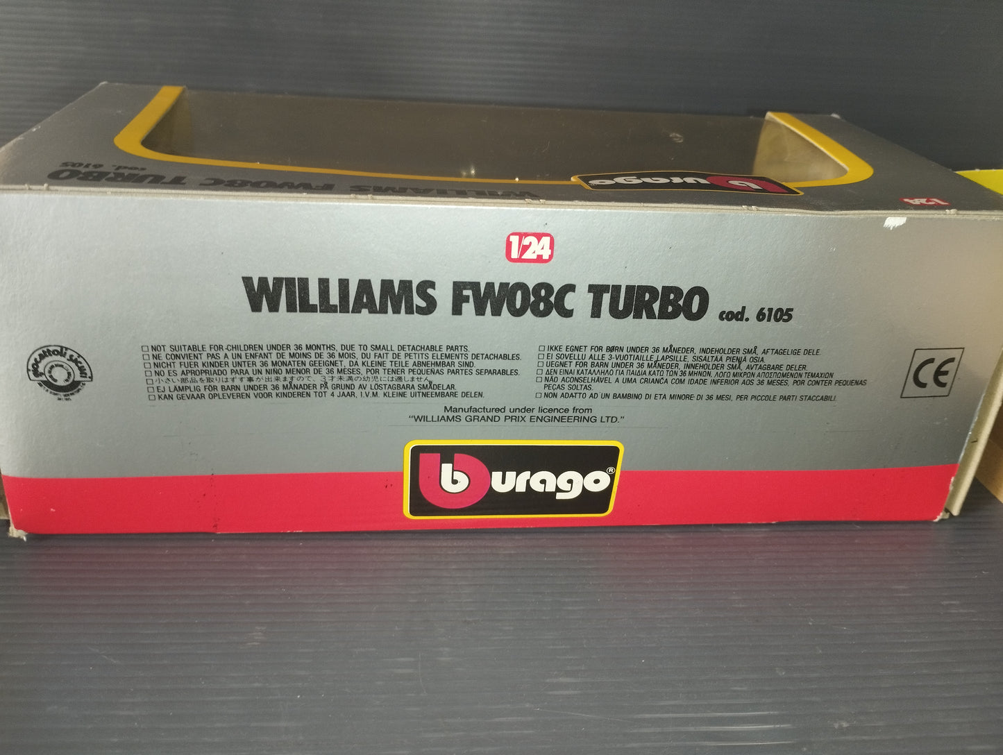 Williams FW08C Turbo model produced by Bburago code 6105

 Scale 1:24