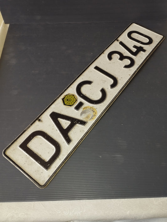 German vehicle license plate

 Vintage

 Metal