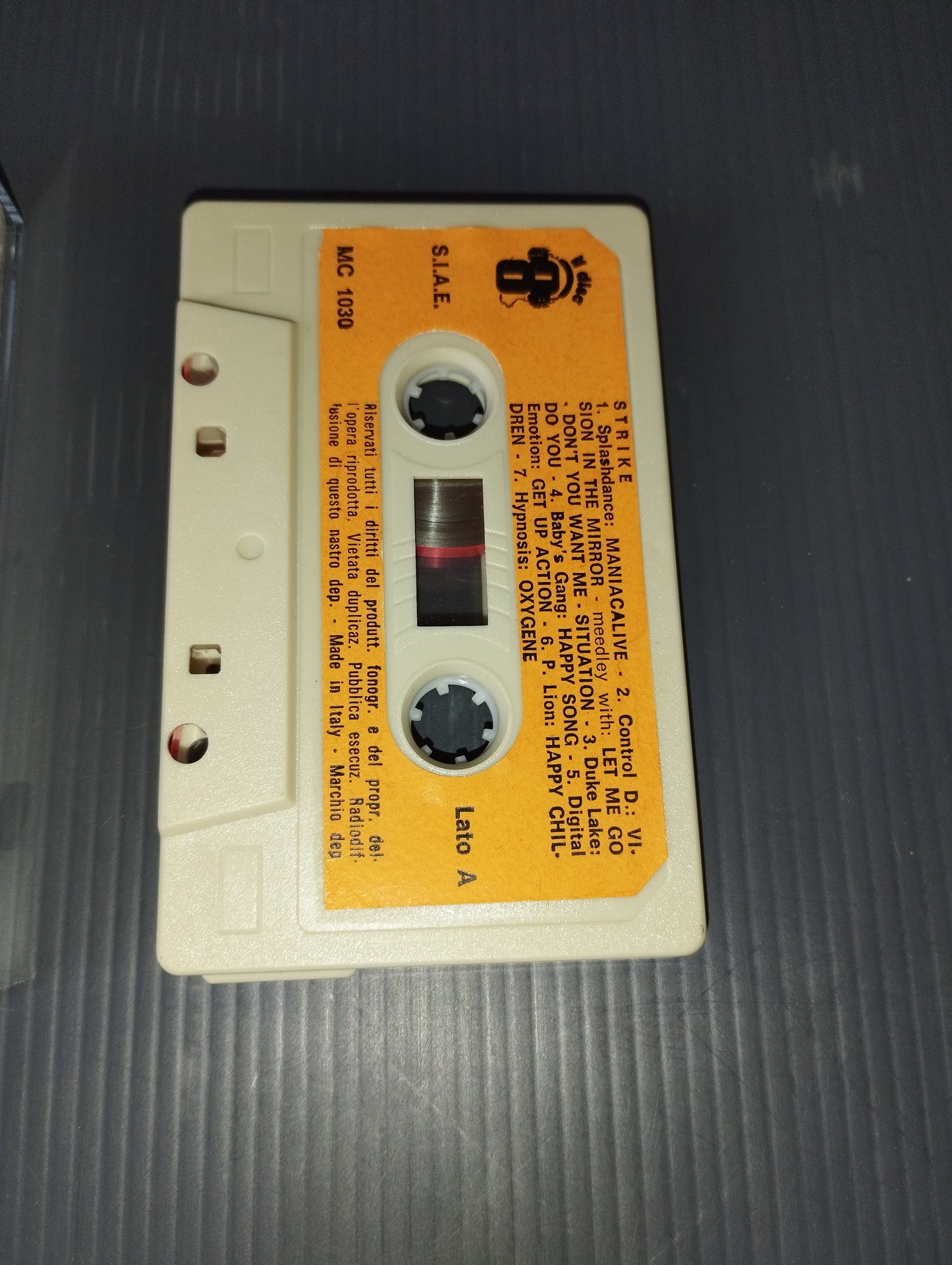 Strike" Electronic Music Cassette

 Published in 1983 by Disc8 Cod.MC 1030

 Genre: Electronic