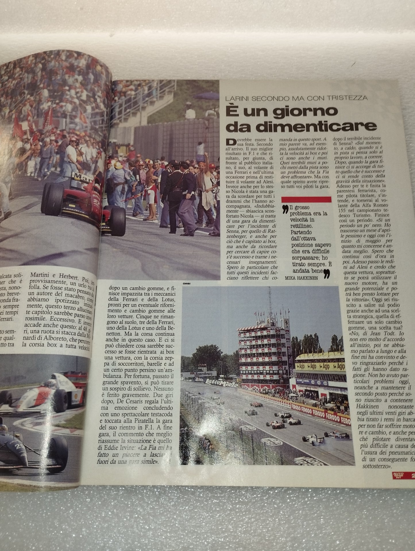 Rivista settimanale Autosprint "Senna " n.18 anno XXXIV 3-9 Maggio 1994