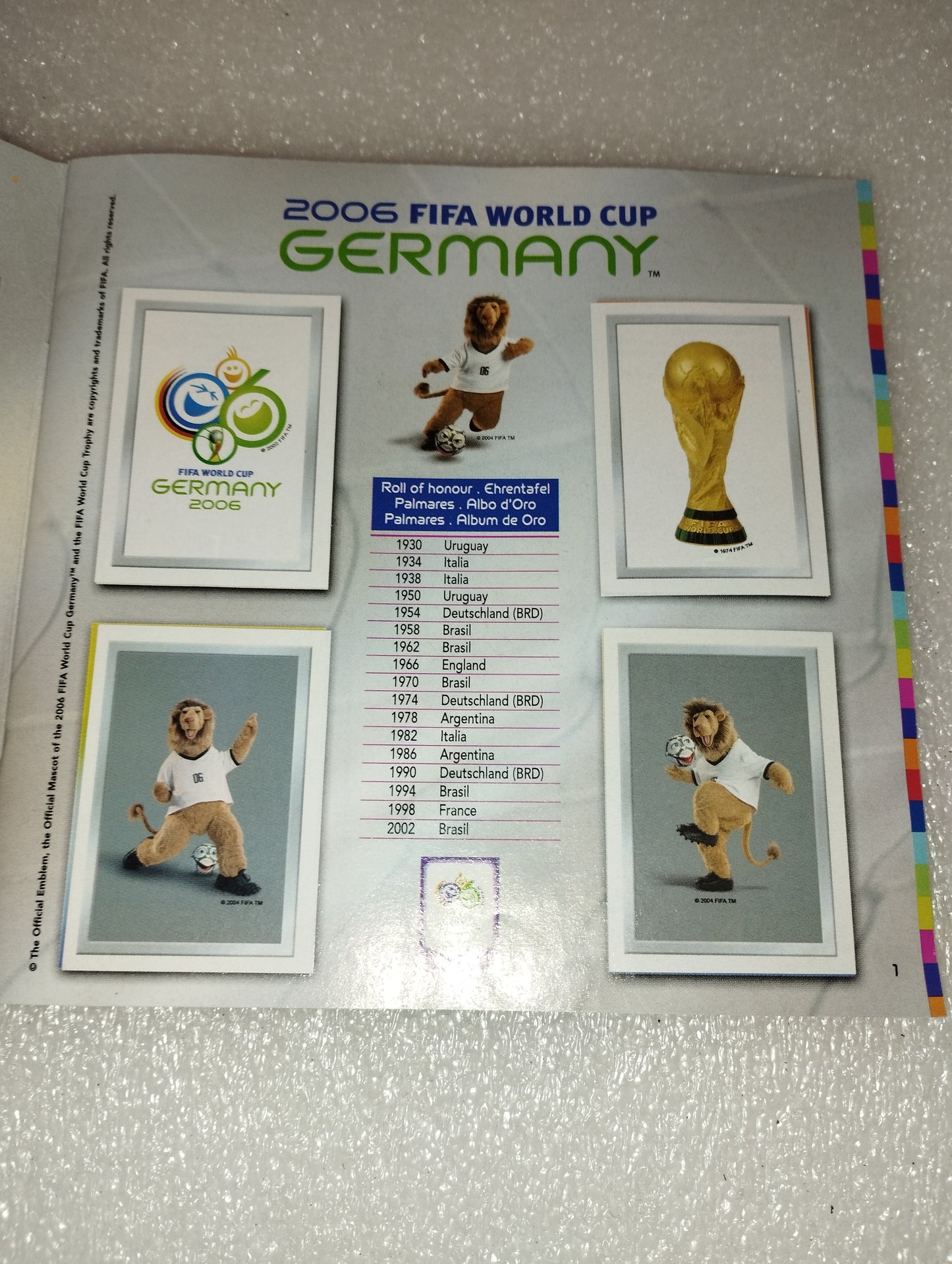 Album Panini Fifa World Cup Germany 2006