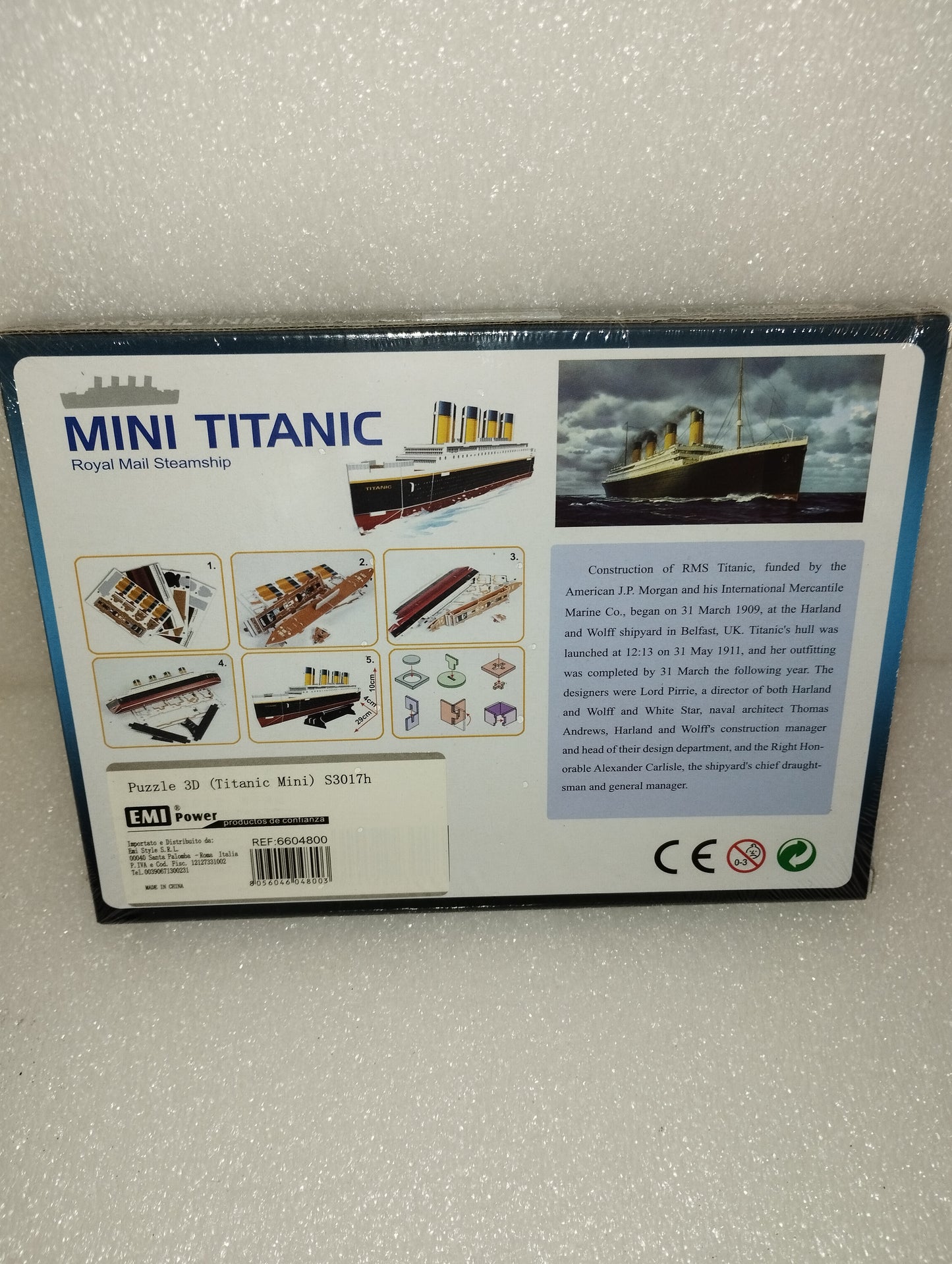 Puzzle Mini Titanic 3D 30 Pezzi