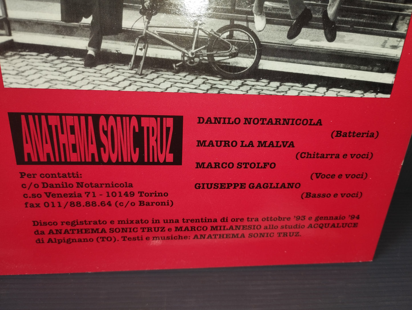 Silenzio" Anathema Sonic Truz

Lp 33 giri

Autoprodotto nel 1994