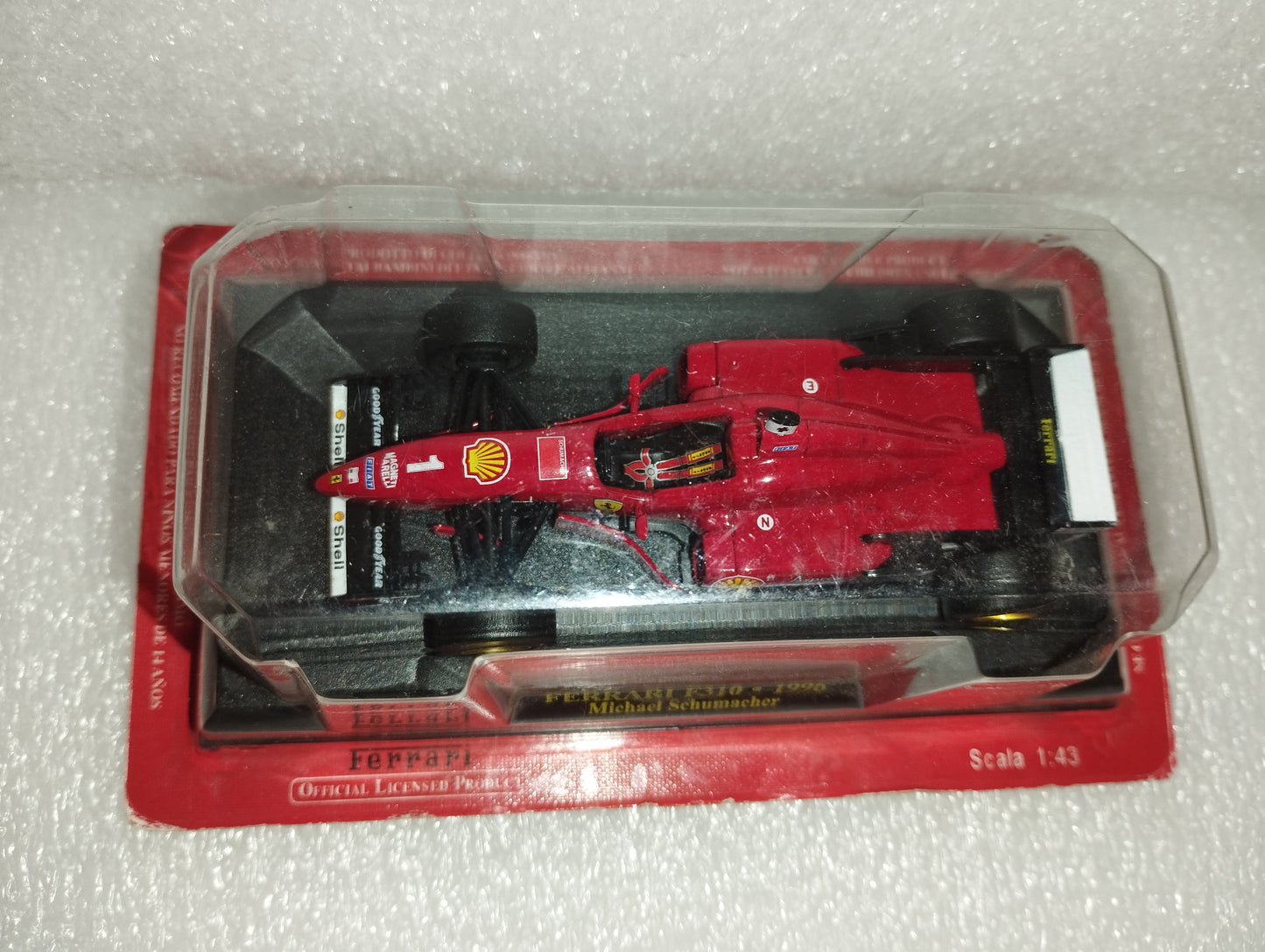 Modellino Ferrari F310 1996 Michael Schumacher

Scala 1:43