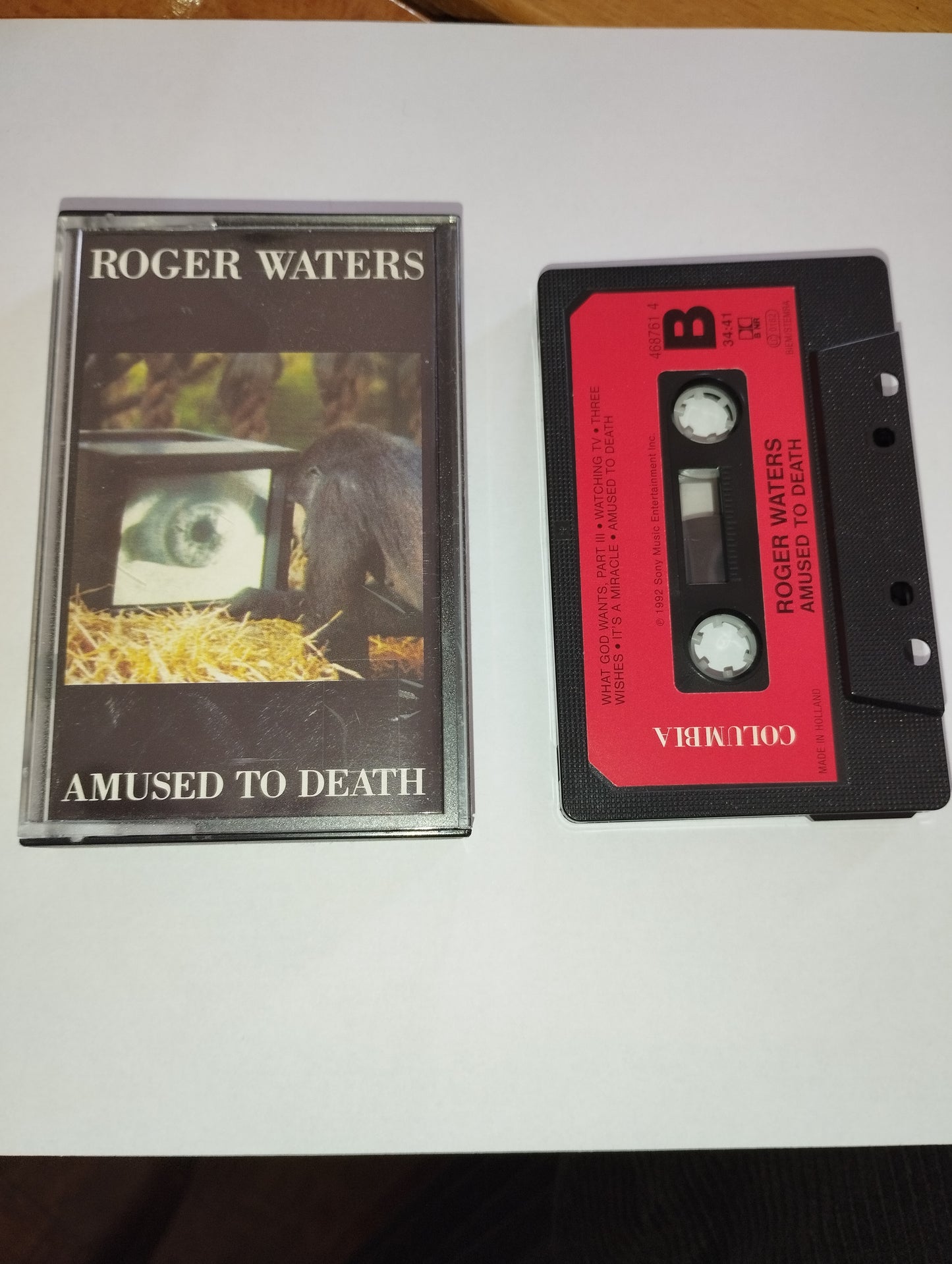 Amused to Death" Roger Waters cassette

 Published by Columbia Code COL 468761 4
