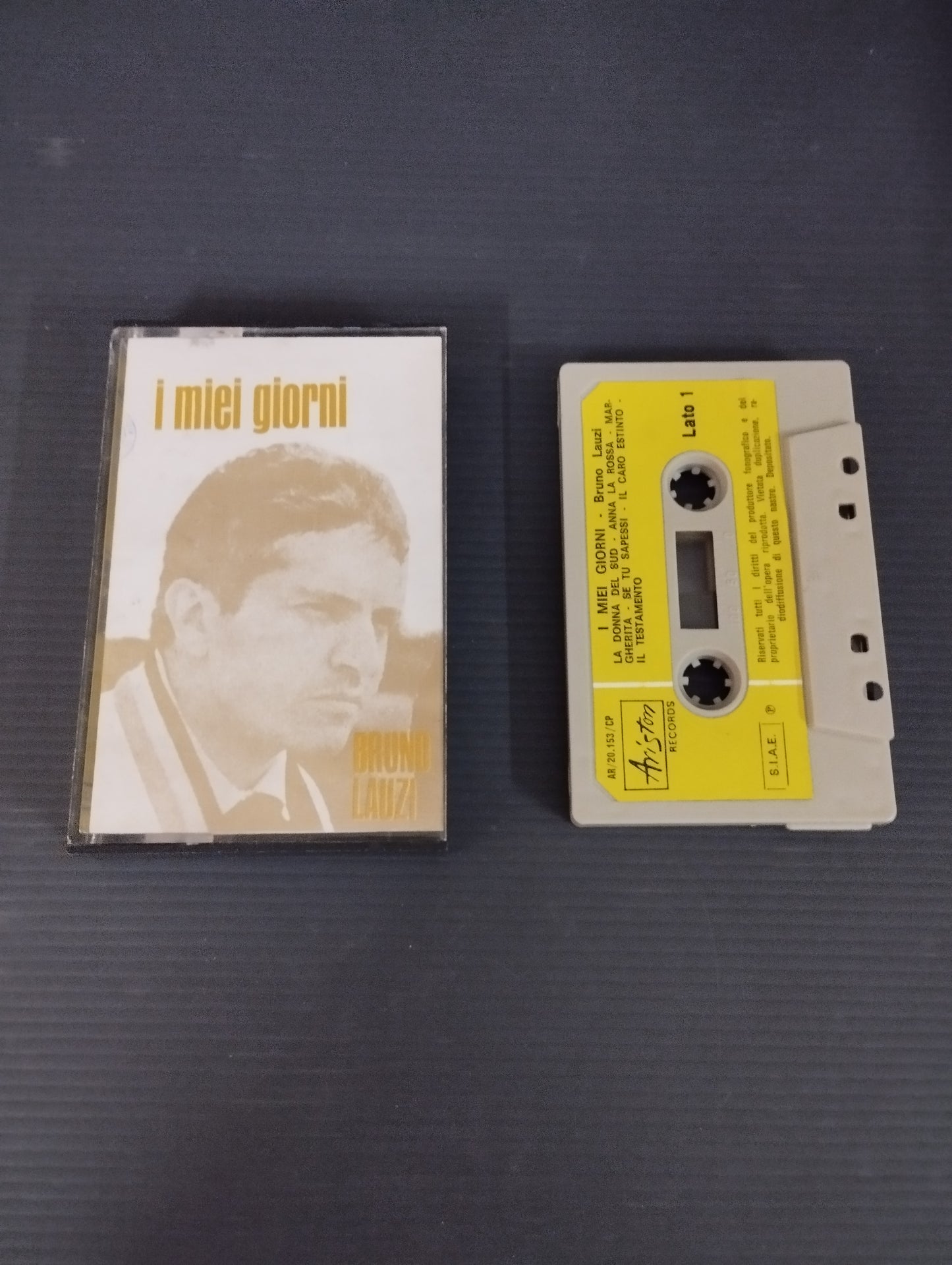 My days" Bruno Lauzi cassette

 Published in the 70s by Ariston Code .AR/20163/CP