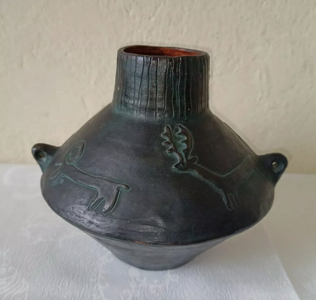 Pisanu ancient Sardinian art vase, original 1962