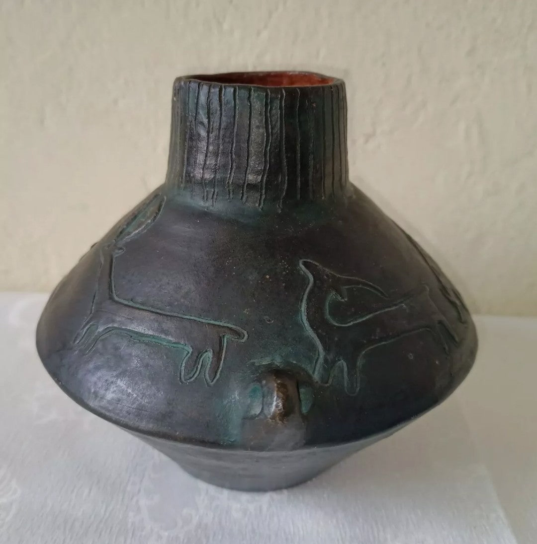 Pisanu ancient Sardinian art vase, original 1962