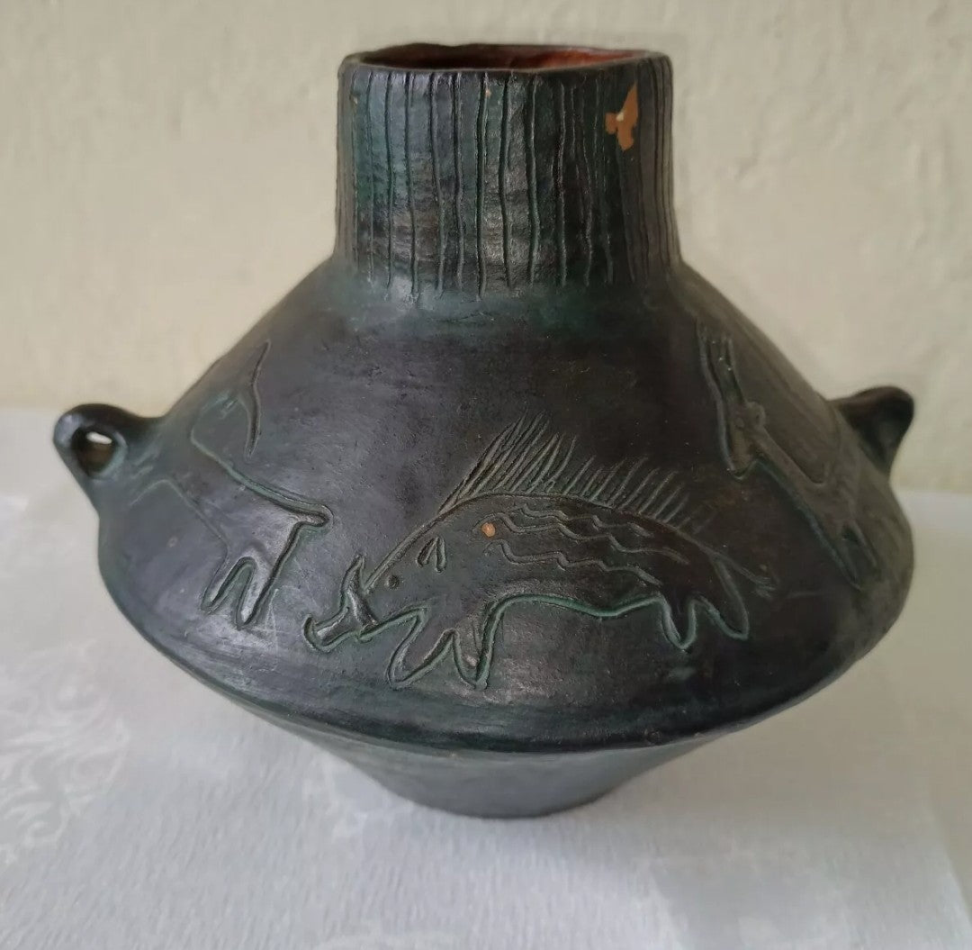 Pisanu ancient Sardinian art vase, original 1962