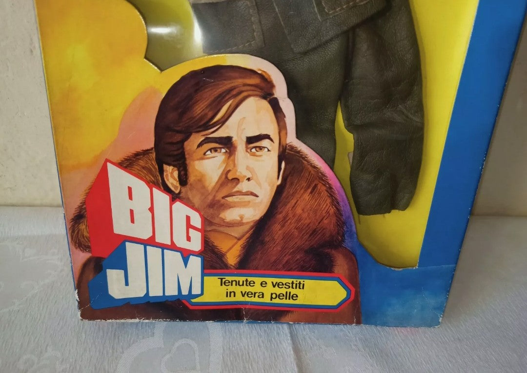 Tenuta vestito in vera pelle per Big Jim, Mattel originale anni 80