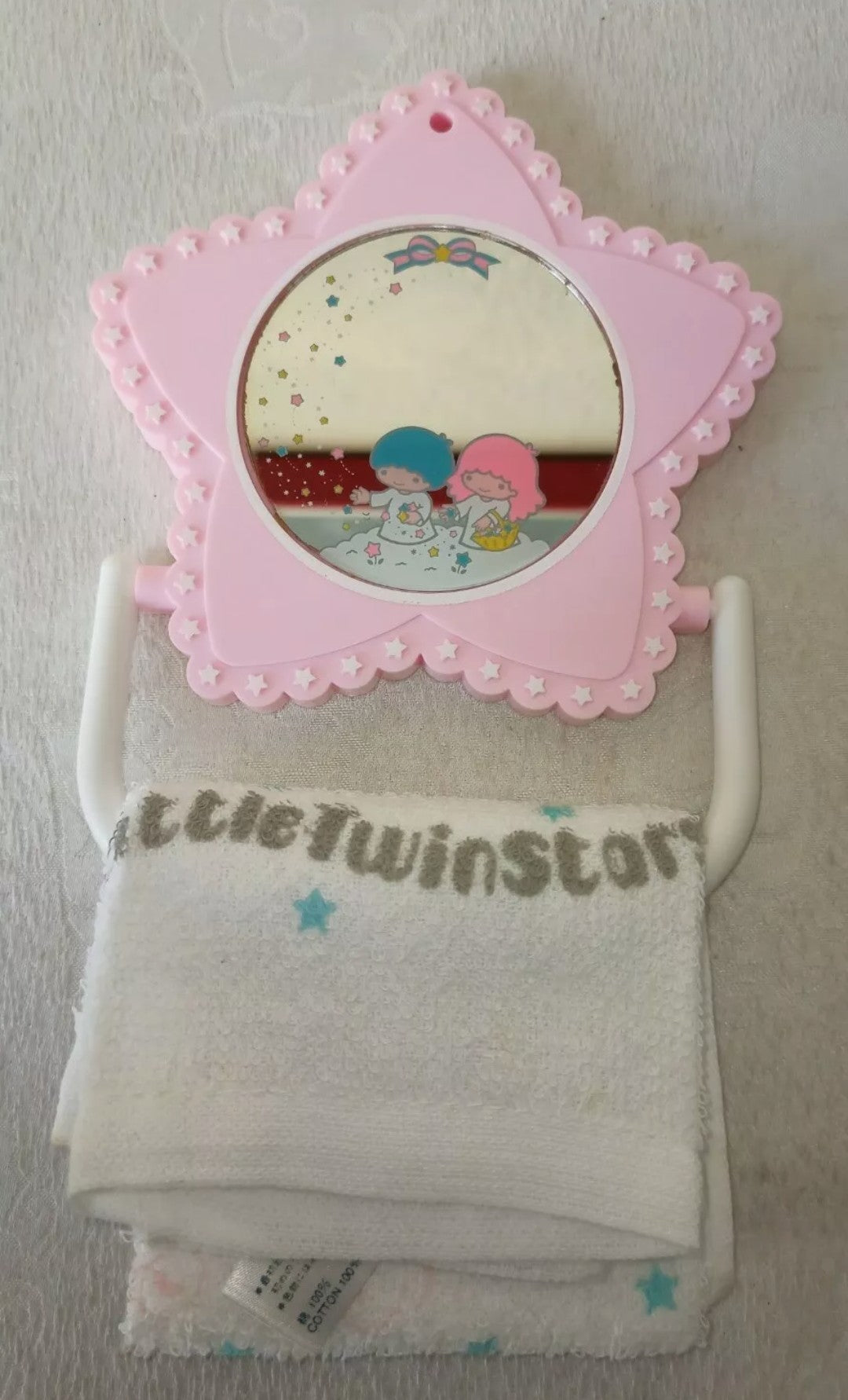 Towel Hanger with mirror Little Twin Stars original 1970s