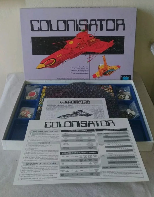 Gioco da tavolo Colonisator, la guerra dei Dodici Pianeti della Euro Games, originale anni 80